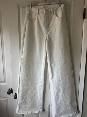 Classic White Boot Cut Jeans - High Rise Women's Denim